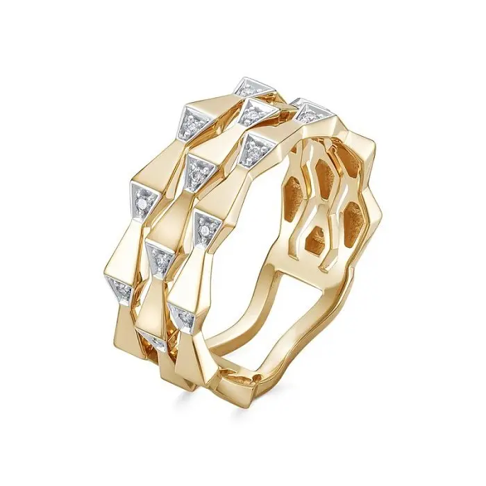 Кольцо декоративное из красного золота вид 1