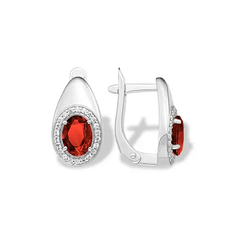 Серьги с английским замком из серебра