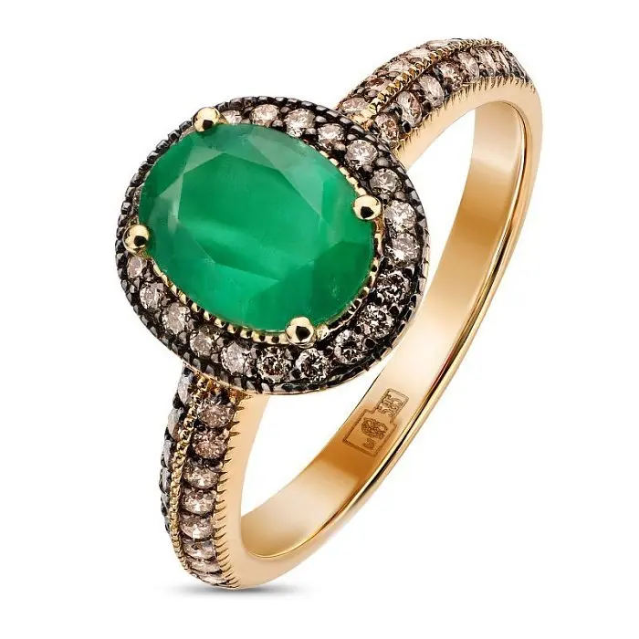 Кольцо декоративное из желтого золота