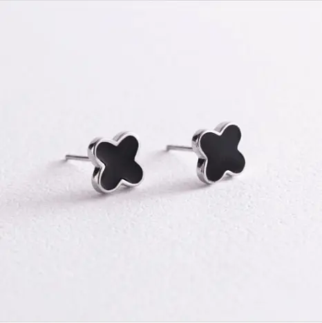 Серьги пуссеты из серебра