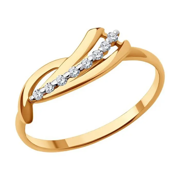 Кольцо декоративное из красного золота