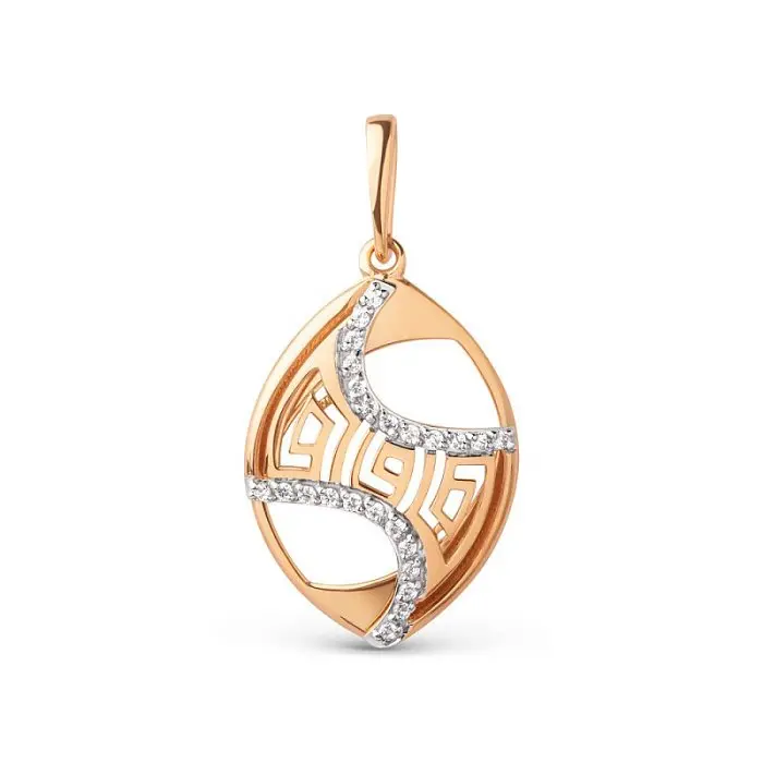 Подвеска декоративная из красного золота