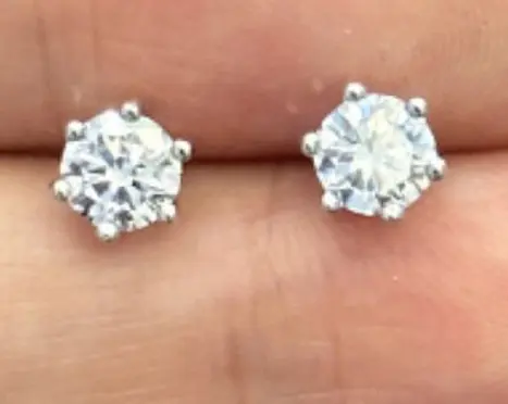 Серьги пуссеты из серебра
