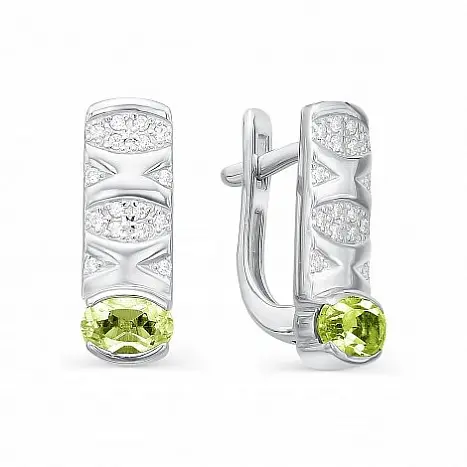 Серьги с английским замком из серебра
