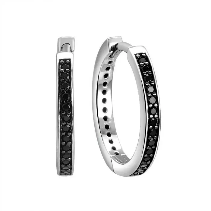 Серьги конго из серебра