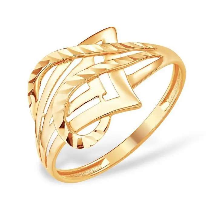 Кольцо декоративное из красного золота