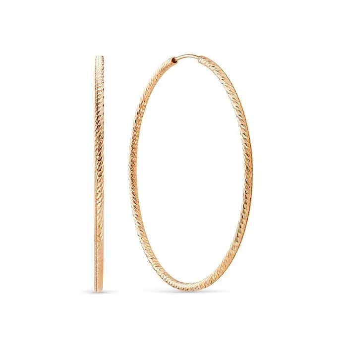 Серьги конго из красного золота