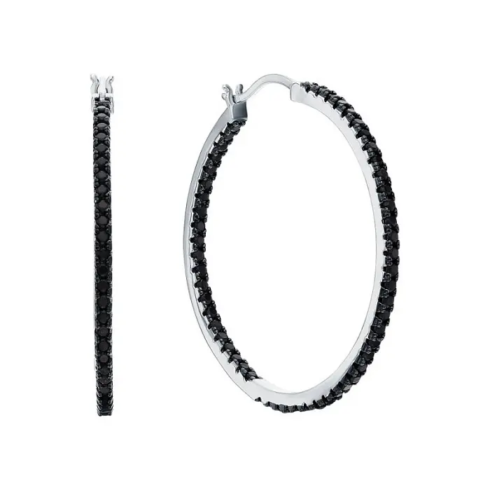Серьги конго из серебра