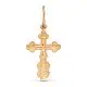 Подвеска крест из красного золота