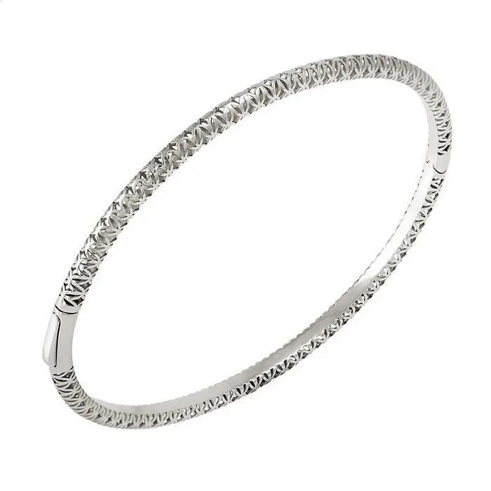 Браслет жесткий из белого золота