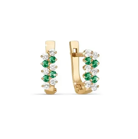 Серьги детские из красного золота
