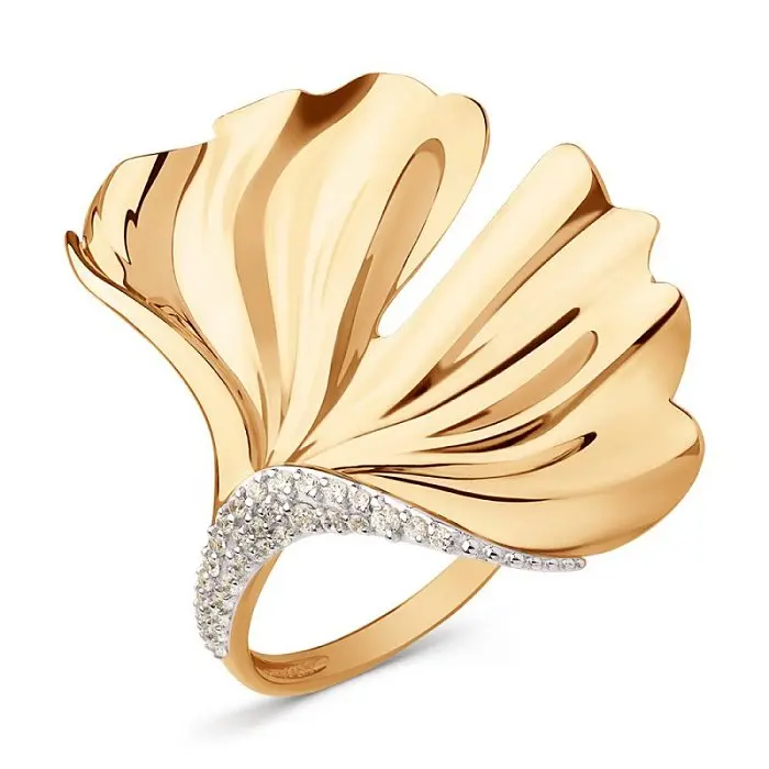 Кольцо декоративное из красного золота