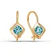 Серьги детские из красного золота