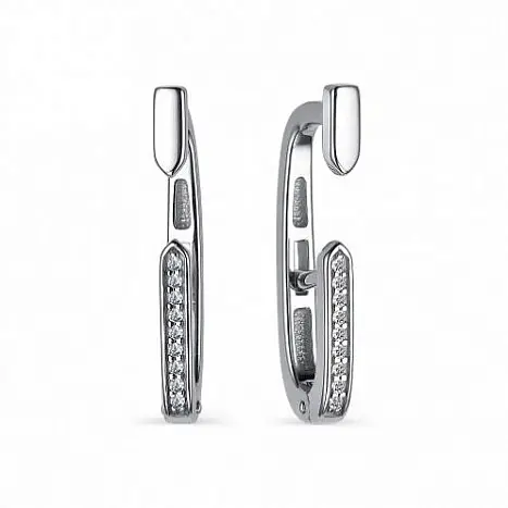 Серьги с английским замком из серебра