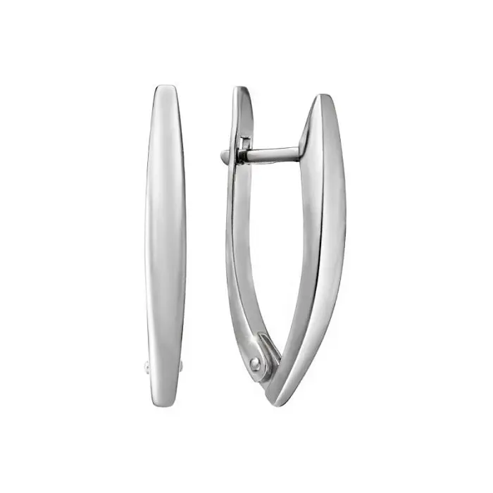 Серьги с английским замком из серебра