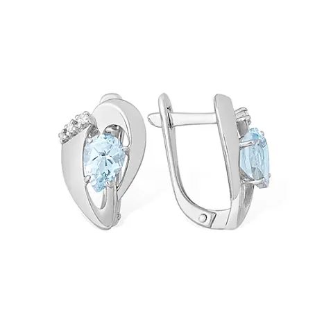 Серьги с английским замком из серебра
