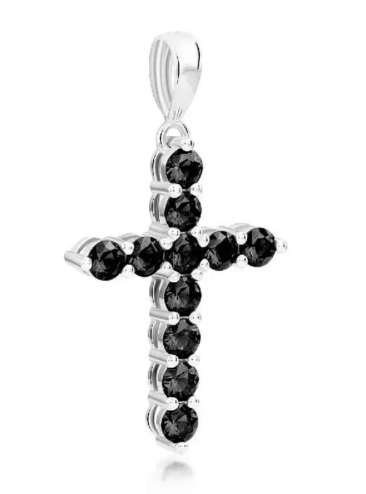 Подвеска декоративный крест из серебра