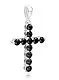 Подвеска декоративный крест из серебра