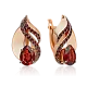 Серьги с английским замком из красного золота