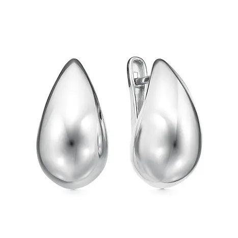 Серьги с английским замком из серебра