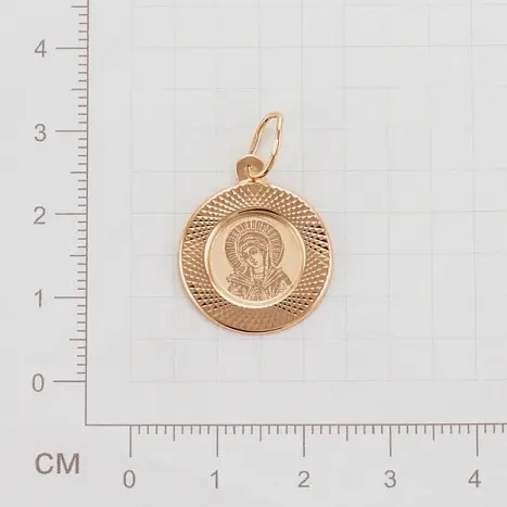 Подвеска икона из красного золота