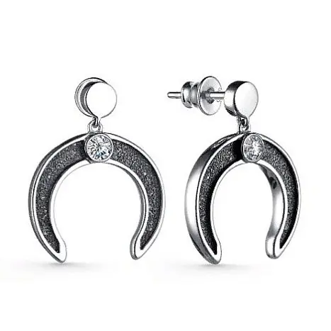 Серьги подвесные из серебра