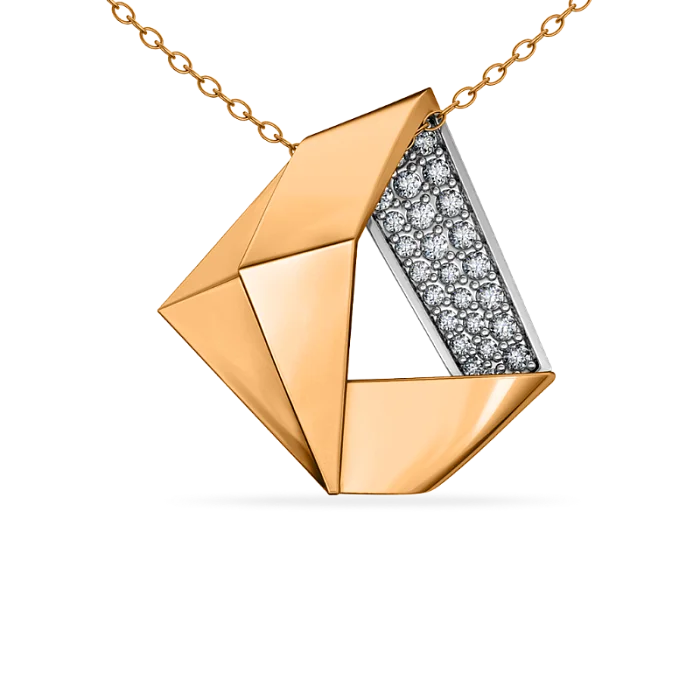 Подвеска декоративная из красного золота