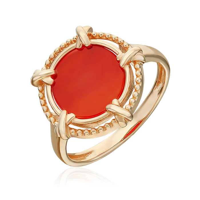 Кольцо декоративное из красного золота