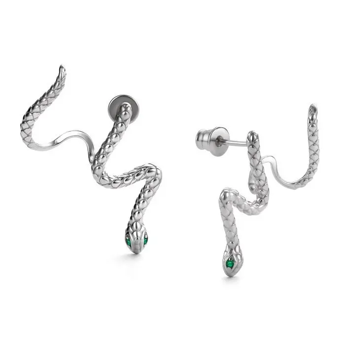 Серьги пуссеты из серебра