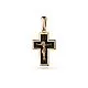 Подвеска крест из красного золота