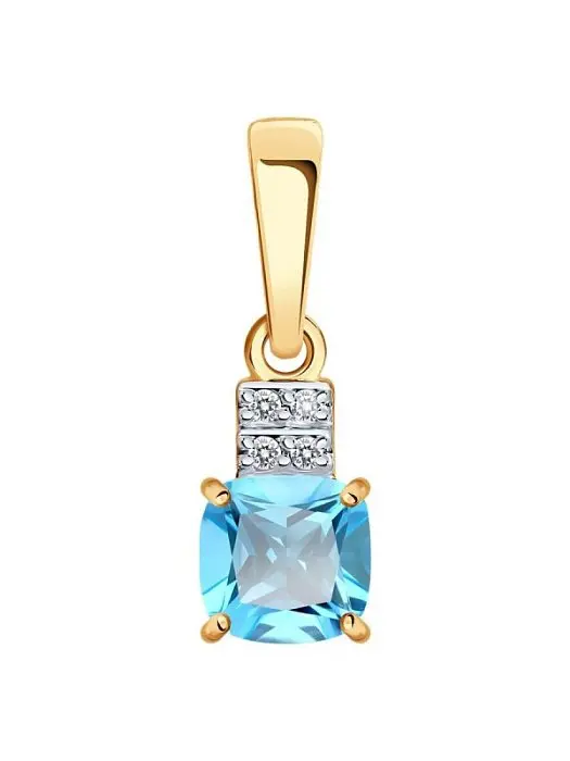 Подвеска декоративная из красного золота