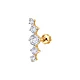 Серьги одиночные из красного золота
