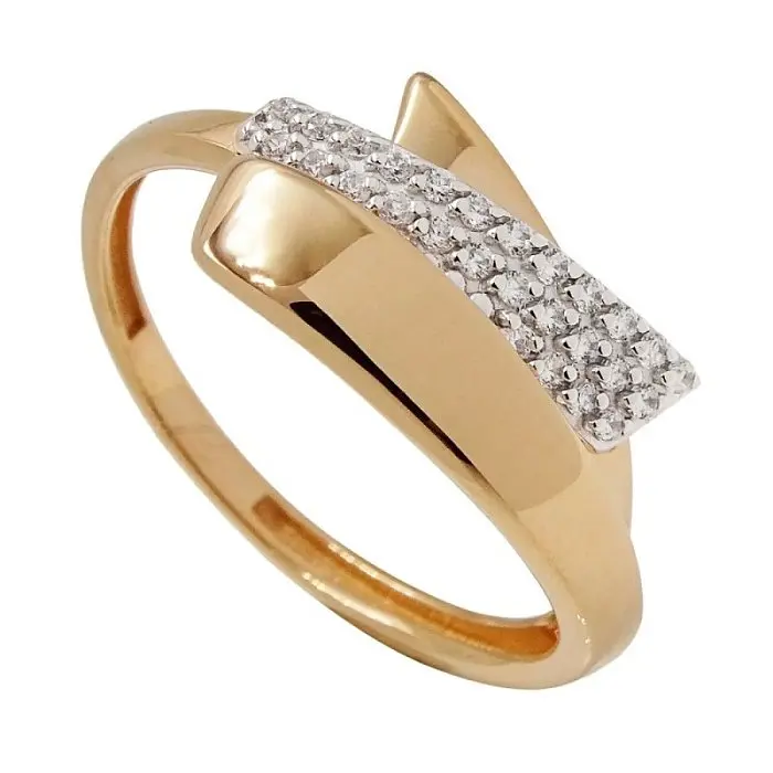 Кольцо декоративное из красного золота