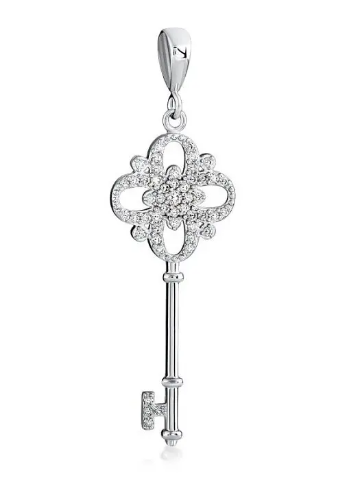 Подвеска декоративная из серебра вид 1