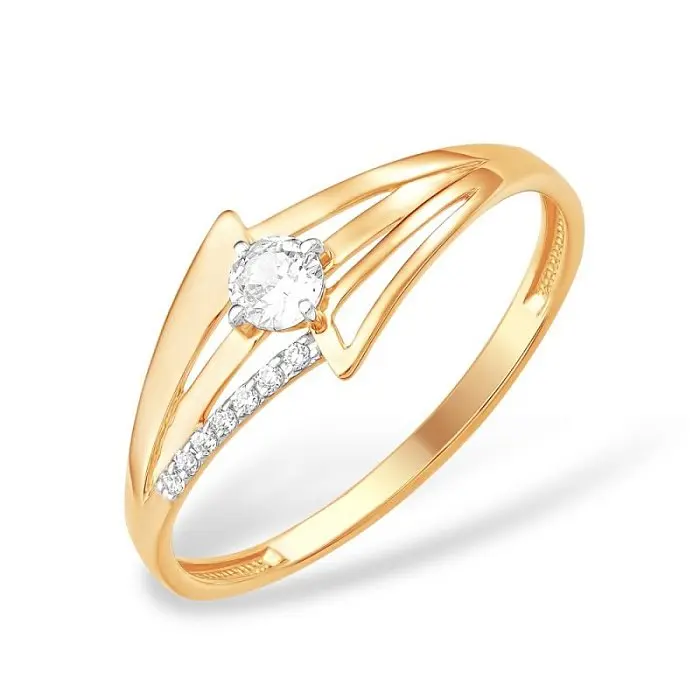 Кольцо декоративное из красного золота