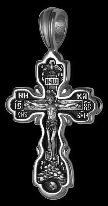 Подвеска крест из серебра