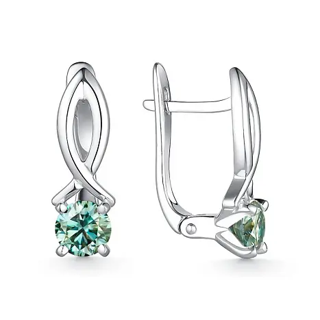 Серьги с английским замком из серебра