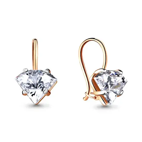 Серьги детские из красного золота