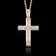 Подвеска крест из комбинированного золота