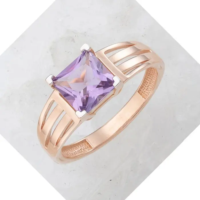 Кольцо декоративное из красного золота