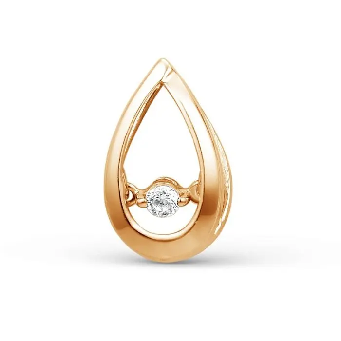 Подвеска бегунок из красного золота