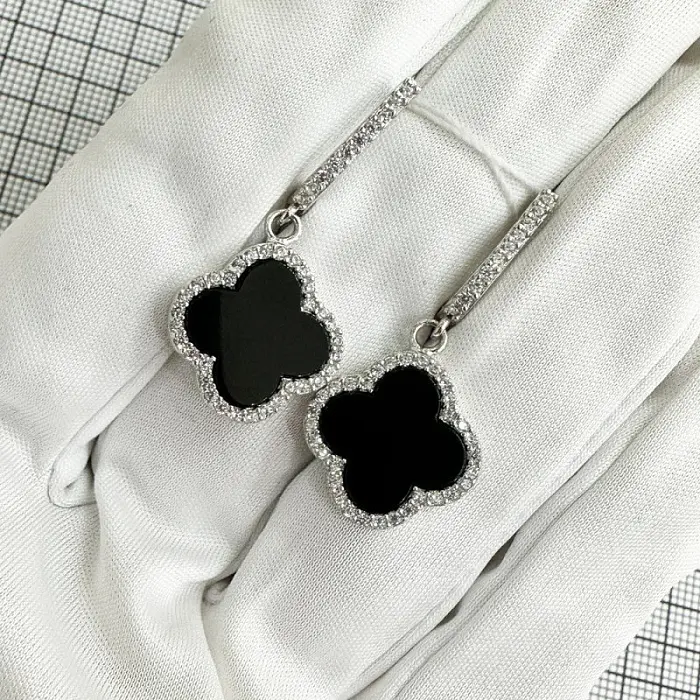 Серьги подвесные из серебра
