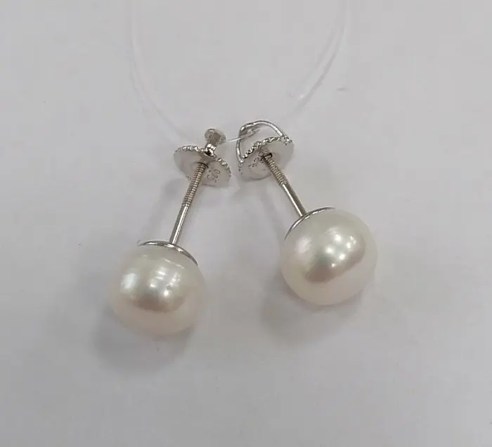 Серьги пуссеты из серебра