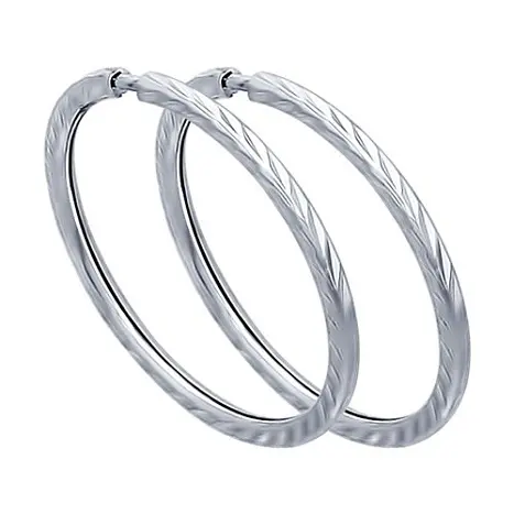 Серьги конго из серебра