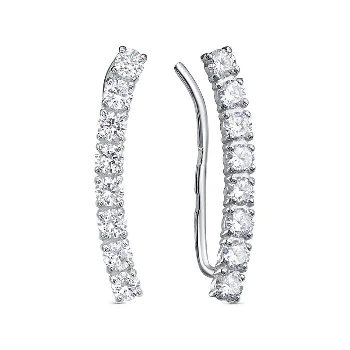 Серьги зажимы из серебра