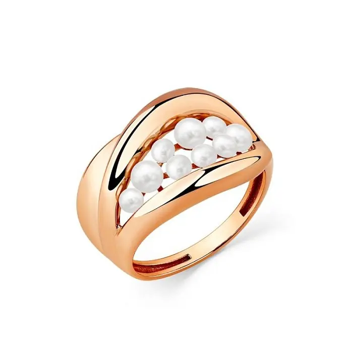 Кольцо декоративное из красного золота