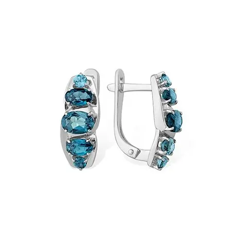 Серьги с английским замком из серебра