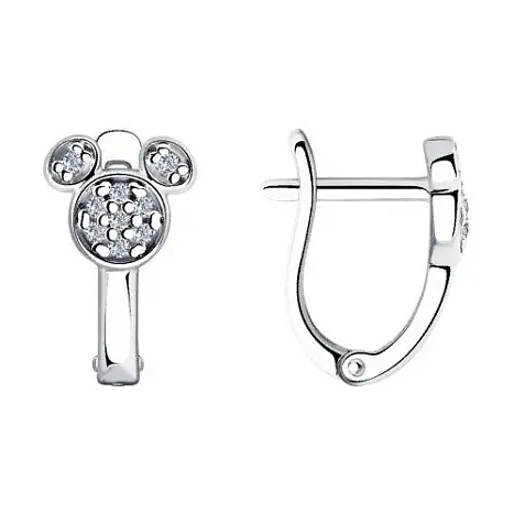 Серьги детские из серебра