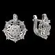 Серьги с английским замком из серебра