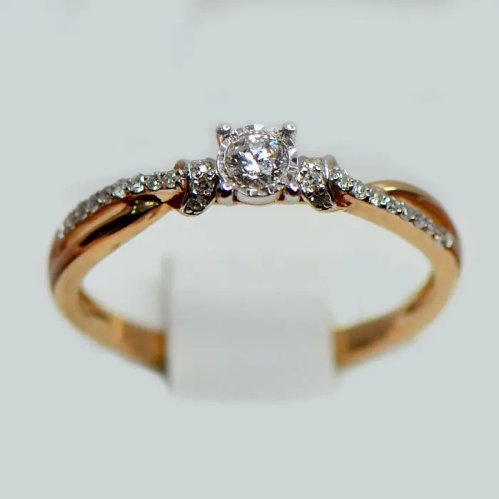 Кольцо декоративное из красного золота